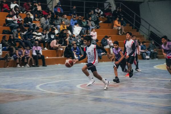 Basketball action