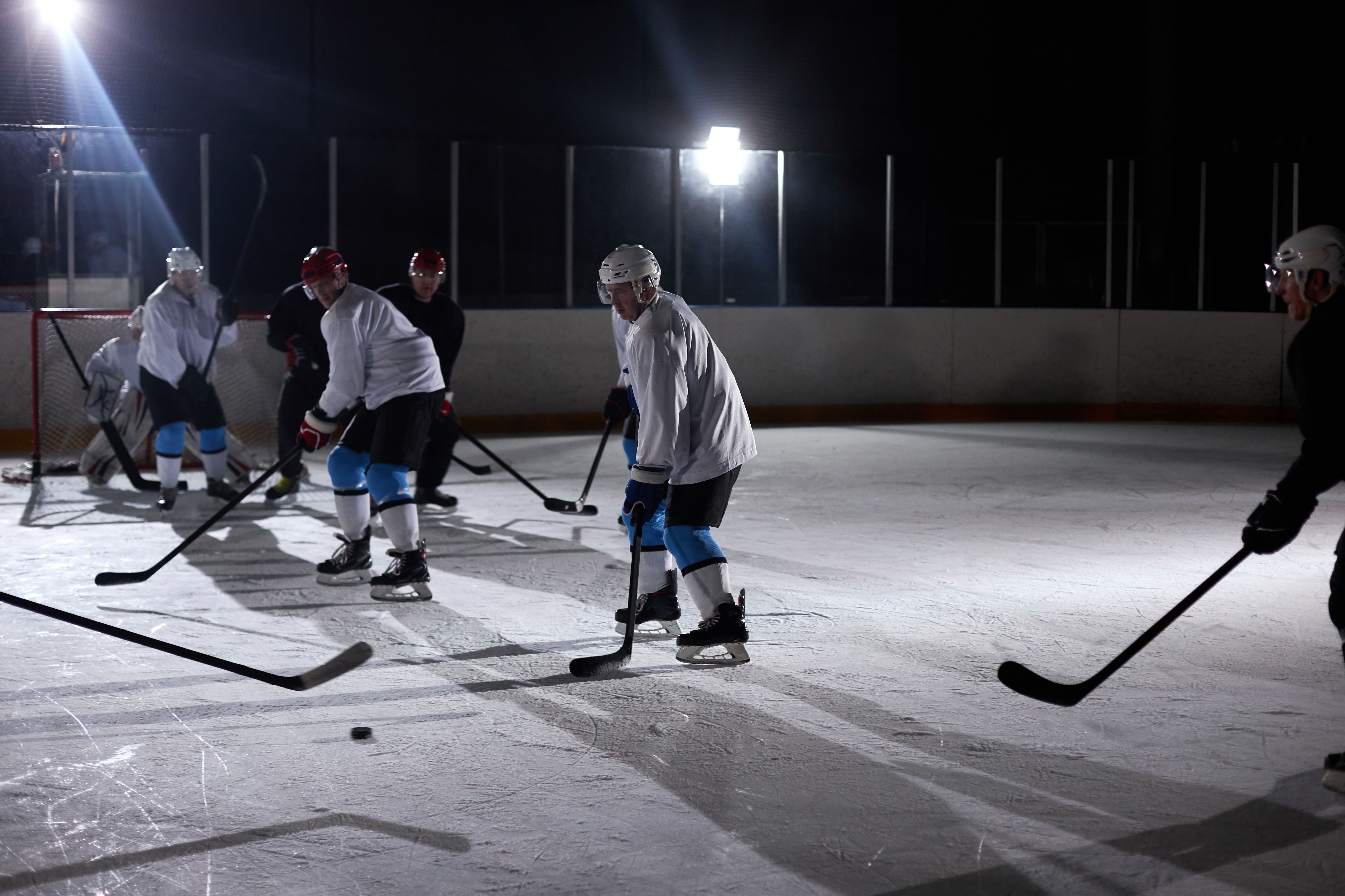 NHL power play hockey action on ice